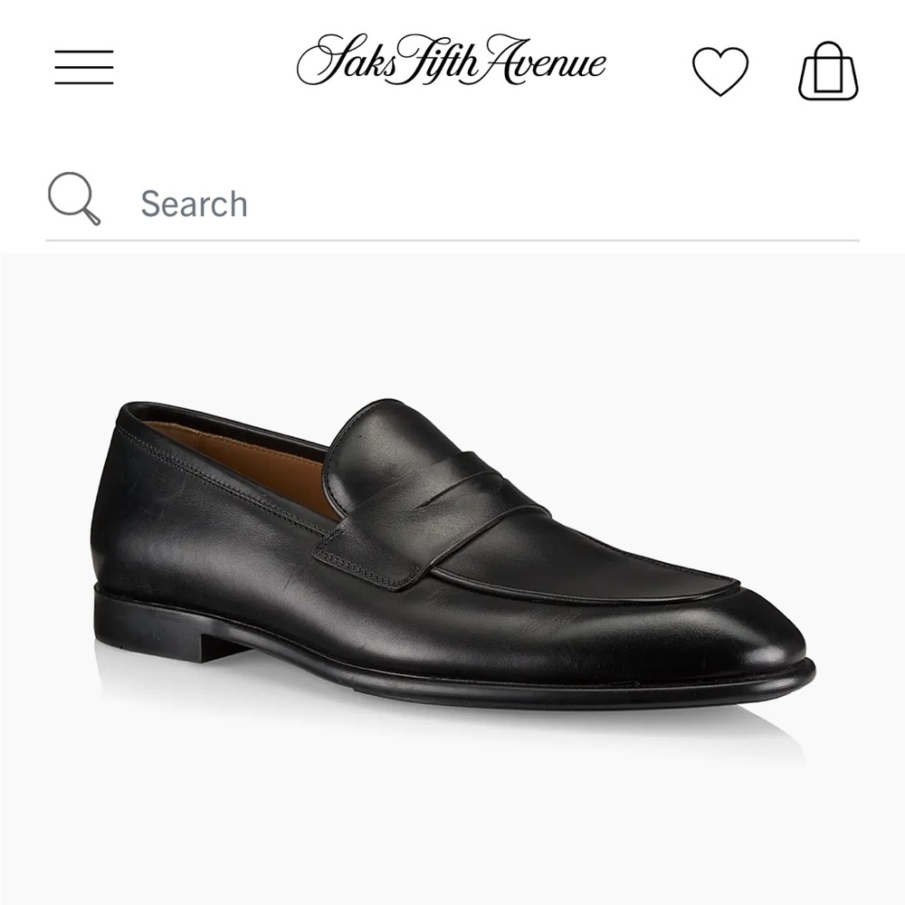 Salvatore Ferragamo Funes Nero Calf Leather Loafers – Size 9 E – Black